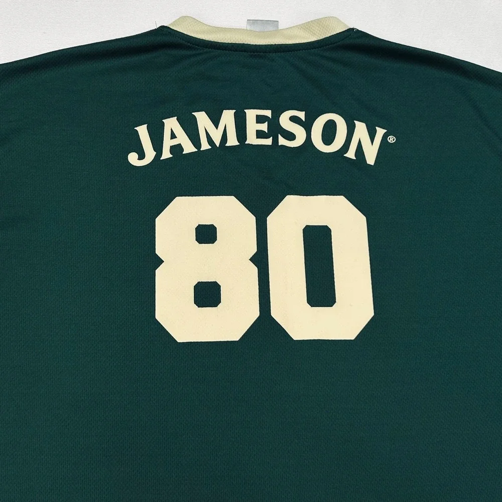 Jameson Irish Whiskey Jersey Shirt Mens Medium Green #80 Graphic Bar Festival